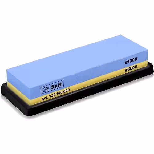 Точильний камінь S&R 1000/6000 двосторонній 123100600 фото