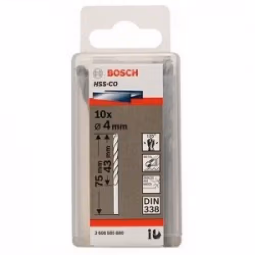 Свердло Bosch HSS-Со 4x75 мм. 10 шт. 2608585880 фото