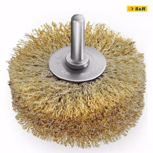 Щітка дискова S&R 80 x 35 мм із латунним покриттям 135080035 фото