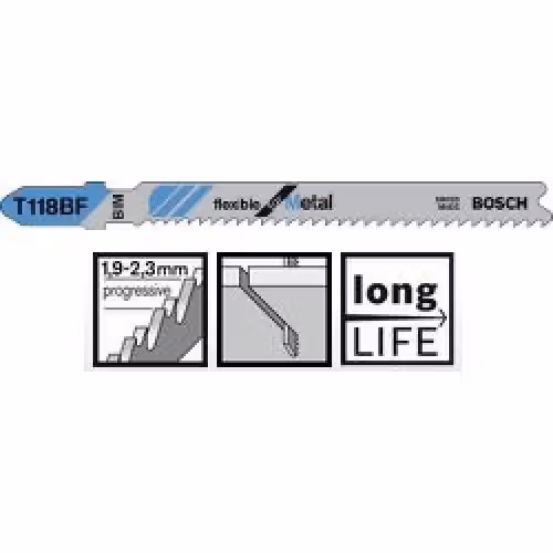 Пиляльне полотно Bosch Flexible for Metal T 118 BF 1шт 2608634586 фото