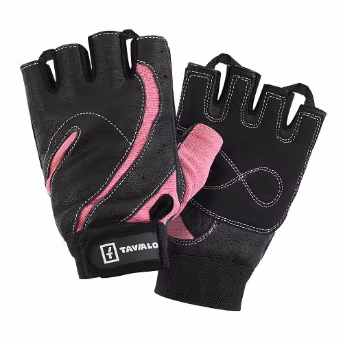 Спортивні рукавички Tavialo Black-Pink S шкіра 188103007 фото