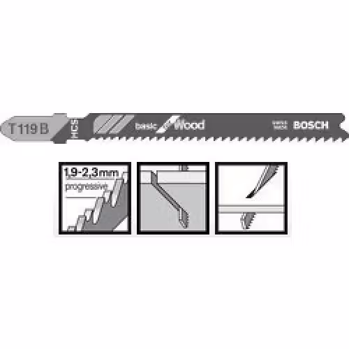 Пиляльне полотно Bosch Basic for Wood T 119 B 5шт 2608630037 фото