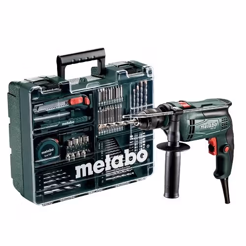 Дриль ударний Metabo SBE 650 БЗП + комплект аксесуарів 600671870 фото