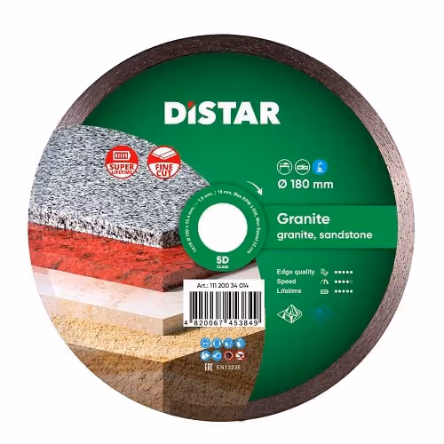 Диск алмазний відрізний Di-Star Granite 180х25,4 11120034014 фото