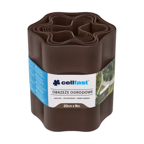 Бордюр газонний хвилястий Cellfast 20см х9 м коричневий 30-013H фото