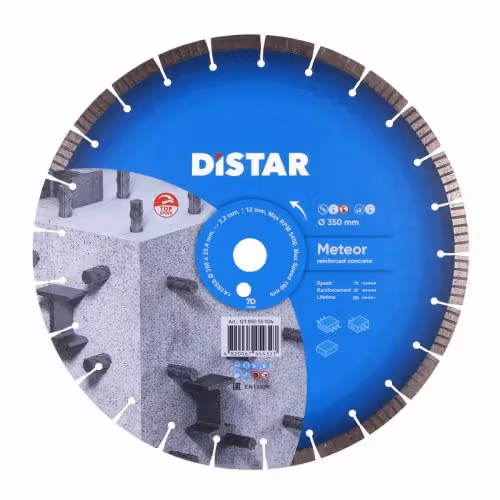 Круг алмазний відрізний Distar Meteor 7D 350x25,4 армований бетон 12385055024 фото