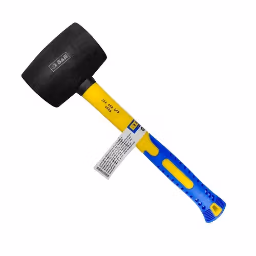 Молоток гумовий S & R 55ммх450г чорний 284450055 фото