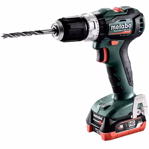 Шуруповерт акумуляторний Metabo PowerMaxx SB 12 BL, 2 А / ч 601077500 фото