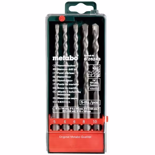 Набір бурів Metabo SDS-plus Classic 5 шт. 626243000 фото