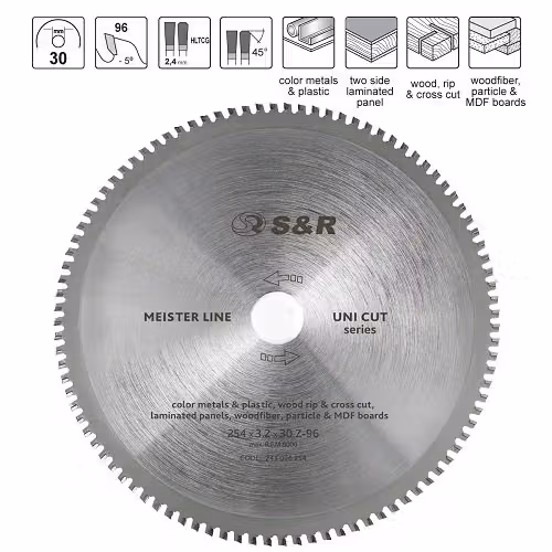 Диск пиляльний S & R Meister UniCut 254x30х3,2 мм 243096254 фото