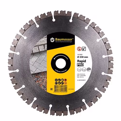 Круг алмазний відрізний Baumesser 1A1RSS 230 RAPID PRO 94315080017 фото