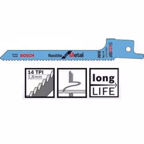 Пиляльне полотно Bosch Flexible for Metal S 422 BF 2шт 2608656268 фото
