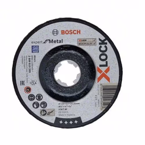 Круг зачисний по металу Bosch X-Lock Expert for Metal 125x22,2 мм 2608619259 фото