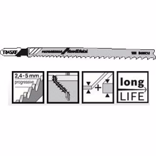 Пиляльне полотно Bosch Precision for Wood and Metal T 345 XP 5шт 2608634994 фото