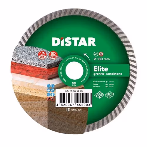 Круг алмазний Distar TURBO Elite 180x22,2 граніт 10115023014 фото