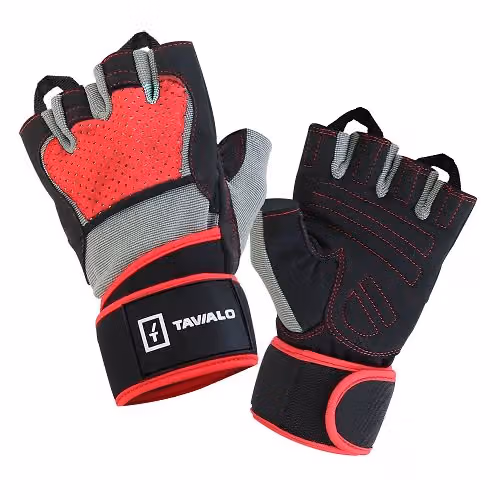 Спортивні рукавички Tavialo Black-Gray-Red M 189205007 фото