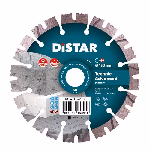 Круг алмазний Distar Technic Advanced 1A1RSS 150 мм бетон 14315347012 фото