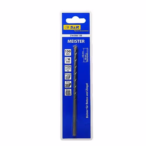 Свердло по бетону S & R Meister 6x150 мм 216006150 фото