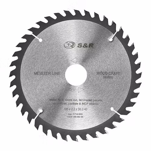 Диск пиляльний S & R Meister Wood Craft 185x30 / 25,4 / 20x2,2 мм 238040185 фото