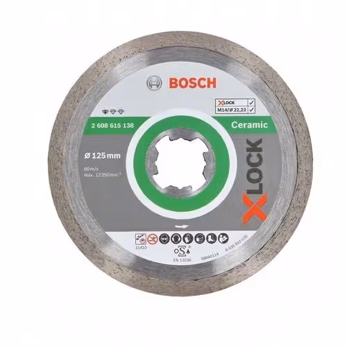 Диск алмазний відрізний Bosch X-Lock Standart for Ceramic 125x1.6x22.2 2608615138 фото