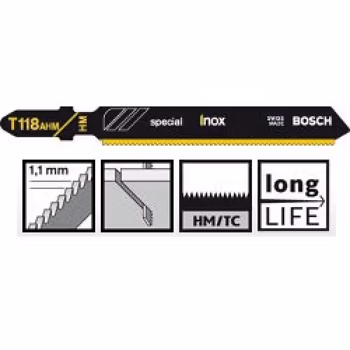 Пиляльне полотно Bosch Special for Inox T 118 AHM 3шт 2608630663 фото