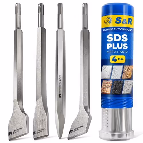 Набір зубил S&R Meister sds-plus 4 шт 114504250 фото