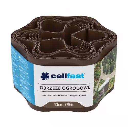 Бордюр газонний хвилястий Cellfast 10см х9 м коричневий 30-011H фото