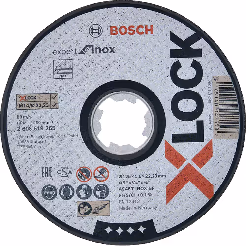 Круг абразивний відрізний Bosch X-Lock Expert for Inox 125x22,2 мм 2608619265 фото