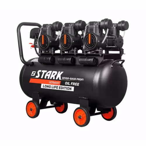 Компресор поршневий безмасляний STARK 30100-SAOD Profi 100 л 300030105 фото