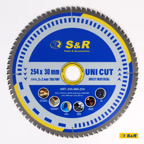 Диск пиляльний універсальний S&R UniCut Meister FWF 254х30х3 мм 245080254 фото
