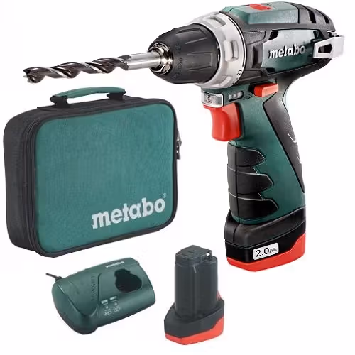 Дриль-шуруповерт акумуляторний Metabo PowerMaxx BS 2 акумулятора 600079550 фото