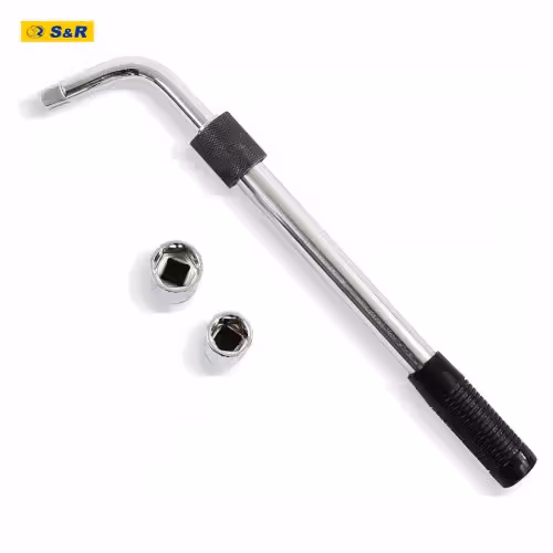Вороток Г-подібний телескопічний S&R 1/2" 385-505 мм + 2 головки 465462504 фото