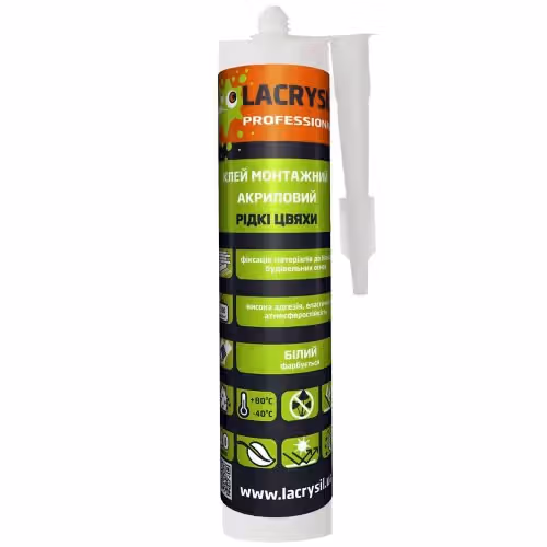 Клей монтажний акриловий Lacrysil Рідкі цвяхи 0,4 кг 173145 фото