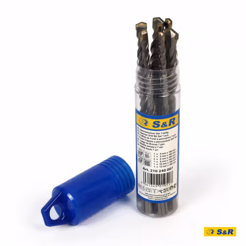 Набір бурів S&R Meister sds-plus 7 шт у тубусі 210240007 фото