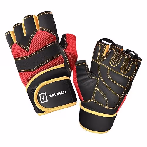Спортивні рукавички Tavialo Black-Red-Yellow M чоловічі 189203007 фото