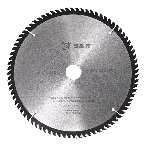 Диск пильний S & R Meister Wood Craft 250х30х2,6 мм 80 зуб 238080250 фото