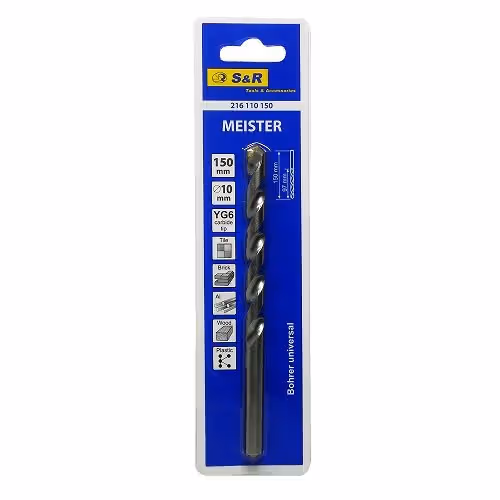 Свердло універсальне S & R Meister 10x150 мм 216110150 фото