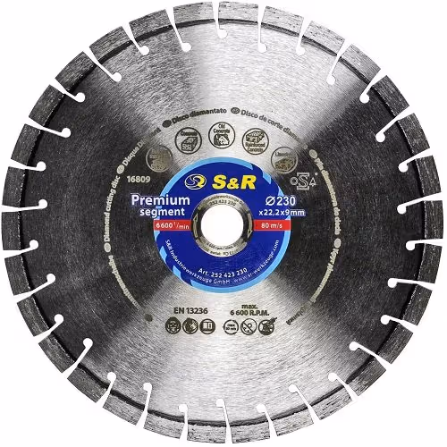 Диск алмазний S & R Premium Segment 230х22,2 мм 252423230 фото
