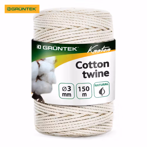 Шпагат коттоновий Gruntek Cotton twine 3 мм150 м 295404100 фото