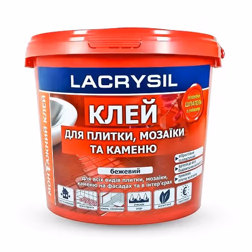 Клей монтажний акриловий Lacrysil «Для плитки, мозаїки і каменю» 8 кг 172247 фото