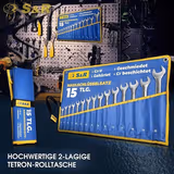 Набір ключів комбінованих гайкових S&R 15 шт 6-22 мм 670700015 фото