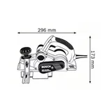 Рубанок Bosch GHO 40-82 C L-BOXX 060159A76A фото