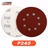 Папір шліфувальний Stark D125 мм 8 отворів з. 240 5 шт. 126005240 фото
