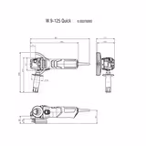 Кутова шліфувальна машина одноручна Metabo W 9-125 600376010 фото