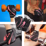 Спортивні рукавички Tavialo Black-Pink S шкіра 188103007 фото