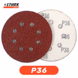 Папір шліфувальний Stark D125 мм 8 отворів з. 36 5 шт. 126005036 фото