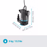 Насос дренажний Gardena 20000 Basic 2-в-1 для чистої та брудної води 09018-47.000.00 фото