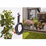 Набір шланг GARDENA Liano садовий текстильний 13 мм 1/2" 15 м із тримачем TapFix 18595-20.000.00 фото
