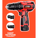 Дриль-шуруповерт Stark CD-12-2 S + кутові насадки 210012015 фото