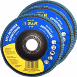 Круг зачистний пелюстковий S&R цирконієвий 125x22,2 з. 120 сталь 3 шт. 138125012-3 фото